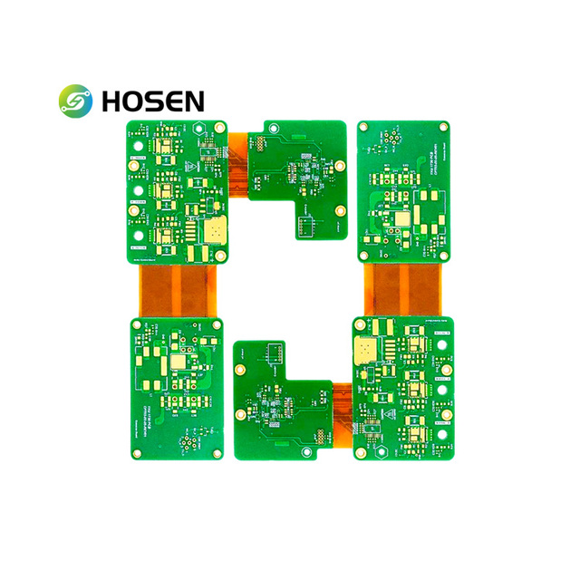 HOSEN Medical Multi-layer Lightweight Buried Blind Hole Board HDI Process Rigid-Flex FPC 10 PCB Assembly 1 oz Copper Orange