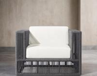 Muebles de exterior de aluminio de diseño único, conjunto de sofá redondo, conjunto de sofá de jardín de patio de metal seccional circular, muebles con cojines