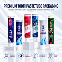 Tube d'emballage de dentifrice en aluminium et plastique 50 ml, conteneur cosmétique vide compressible avec bouchon à vis, impression UV personnalisée
