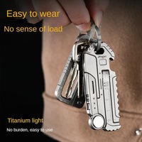 Porte-clés en métal EDC en alliage de titane de luxe Offre Spéciale règle multifonctionnelle portable personnalisée ouvre-bouteille Mini couteau