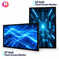 Nouvel écran tactile capacitif interactif de 27 pouces, résolution 4K, interface USB pour utilisation en kiosque commercial