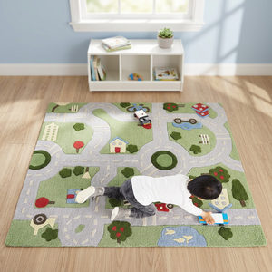 Tapis de luxe fait main en laine, tufté à la main, doux, pour la décoration intérieure et la chambre d'enfant, en promotion au meilleur prix - Product Image 3