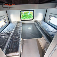 WECARE - Camping-car sur camion avec cadre en aluminium et fibre de verre, table pivotante, canapé-lit convertible, dinette pour 4 personnes, remorque de camping