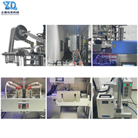 Machine d'emballage à scellage quatre côtés avec codeur laser permanent, double encoche en V, sachet à ouverture facile, unités de scellage résistantes à haute pression