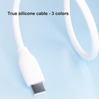 Nuevo Cable de Carga para Auto USB Tipo-C de Silicona PD de 60W y 1M, Carga Rápida y Transferencia de Datos para Teléfono Móvil, Computadora, Cámara y Accesorios