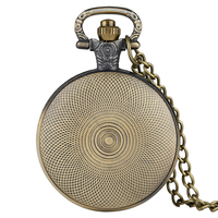 Reloj de Bolsillo de Cuarzo con Colgante de Medallón con Personaje de Stalin, Collar Retro con Cadena de Bronce para Hombre