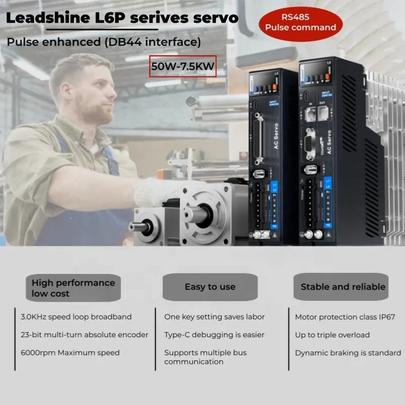 Leadshine 750W AC servo Ổ đĩa hoặc L6P-750 leadshine 220V 750W CNC AC servo động cơ và ổ đĩa