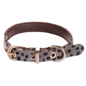 Collari per animali domestici di lusso personalizzati 2025 al guinzaglio con fibbia in metallo con stampa leopardata e decorazione in piuma imbottita - Product Image 6