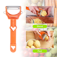 3-in-1 groentesnijder Y-vormig gekarteld julienne-snijder |   PP Kitchen Fruit- en Aardappelschiller |   Keukenaccessoires Keukenhulpmiddelen