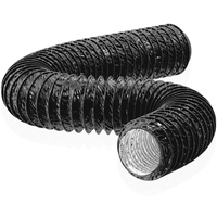 Conduit flexible rétractable en aluminium recouvert de PVC compressible avec fil spiralé pour l'évacuation des sèche-linges, des cuisines et des systèmes HVAC