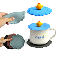 Couvercles de tasse en silicone de dessin animé Anti-poussière Seal Mug Bowl Cover Glas Mit Deckel Gel de silice Fruit Drink Coffee Cap