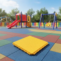 Weiche Große Gitter-PP-Verbundbodenplatten 25x25x1,3cm Rutschfester Sicherer Bodenbelag für Kindergärten und Seniorenaktivitätsbereiche