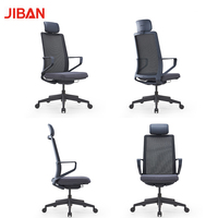 Chaise de bureau pivotante ergonomique moderne en maille, avec accoudoirs fixes et appui-tête réglable en hauteur, idéale pour atelier et bureau à domicile – Meilleure vente