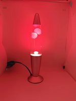 Lámpara de Lava con Cera, Sensorial Visual, LED Mini, ABS Moderno, Cuadrada, con Brillantina, Luz Nocturna Colorida, Funciona con Pilas, para el Hogar y el Dormitorio