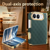 Étui de protection texturé de qualité supérieure pour iPhone Duo, téléphone pliable, coque arrière avec protection de la charnière, antichoc, anti-chute
