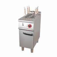 Cuiseur à nouilles et pâtes commercial de table en acier inoxydable à levage automatique, 6 paniers, avec chauffage et maintien au chaud