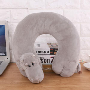 Tête d'animal de dessin animé personnalisable en forme de <span class=keywords><strong>U</strong></span> oreiller support traitement peluche <span class=keywords><strong>jouet</strong></span> - Product Image 4