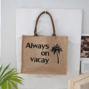 Custom Printed Logo High Quality Promotional Wholesale Low Price Manufacturer Shopping Jute Bags