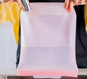 Hot Sale Classic <b>Silicone</b> Food Storage Bag Set for Kitchen Use with Slider - Product Image 2