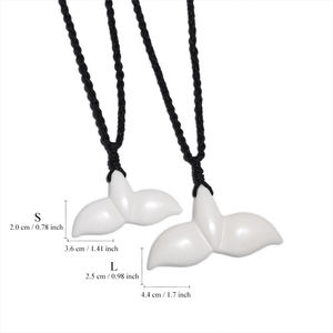 Ciondolo a Coda di Pesce in Osso di Yak Intagliato a Mano GX038, Gioiello Etnico Maori della Nuova Zelanda, Amuleto Totemico Primitivo per Hawaii - Product Image 5