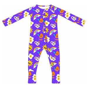 Vêtements pour bébé nouveau-né en bambou et élasthanne personnalisés, pyjama, body, grenouillère, combinaison, fermeture éclair, une pièce, tout-petit, antidérapant, pyjama - Product Image 1