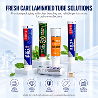 Tube de dentifrice en aluminium-plastique de 130 ml à forme fixe, bouchon à vis non pliable, logo personnalisé, emballage pour un rangement soigné et une organisation optimale des magasins