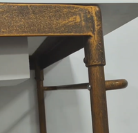 Console en céramique évier noir mat bassin merveilleux salle de bain en acier robuste vanité bases rétro pieds de Table cuisine remodelage