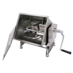 เครื่องผสมเนื้อแบบมือหมุนยี่ห้อ Yunqingtech สำหรับใช้ในเชิงพาณิชย์ ทำจากสแตนเลส พร้อมฝาปิดถังแบบหมุน เหมาะสำหรับร้านเบเกอรี่ ร้านอาหาร และการผสมแป้ง - Product Image 6