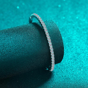 Bracelet plaqué rhodium 925 bijoux en argent femmes Moissanite diamant Moissanite bijoux dame Bracelet Bracelet - Product Image 5