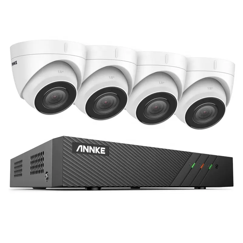 ANNKE 8CH 5MP PoE NVR Security Camera System 4pcs IP Outdoor IP67 CCTV Surveillance System With Audio