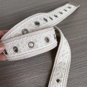 Nuova <span class=keywords><strong>Cintura</strong></span> <span class=keywords><strong>Bianca</strong></span> alla Moda per Ragazze, Cinture Classiche in Pizzo e Pelle con Fibbia a Perno per Abiti da Donna - Product Image 5