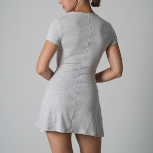 Minivestido de algodón jersey con corazón, diseño hueco, adelgazante, estilo urbano de verano, antiestático, cintura alta, falda corta de corte A - Product Image 2