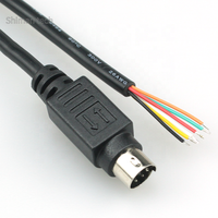 6P Mini-DIN-Stecker auf abisolier tes verzinntes PS/2-Kabel für Maus und Tastatur