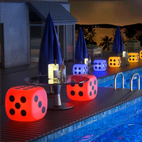 Chaise de bar moderne à LED lumineuse, siège de salon en plastique à 16 couleurs changeantes pour la restauration commerciale et l'hôtellerie