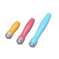 Bouteilles cylindriques PETG personnalisées de 5 ml/10 ml/15 ml avec applicateur à bille pour gel contour des yeux/serum/huile essentielle, impression sérigraphique, cosmétiques