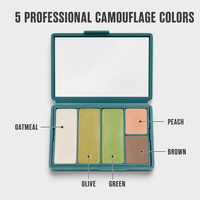 Kit de peinture camouflage pour le visage, 5 couleurs, palette de peinture corporelle avec miroir pour Halloween, cosplay, spectacle sur scène, enfants et adultes