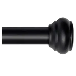 Customized Black Bay Window Curtain Rod Finials By Curved Shower Curtain Rod