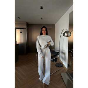 Chándal Gris Cómodo para Invierno, Cortavientos, Transpirable, Lavado al Ácido, Ropa Deportiva para Correr, Gimnasio, Impresión por Sublimación - Product Image 3