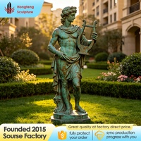 Sculpture de figures mythologiques personnalisées de qualité supérieure pour la décoration de jardin de manoir européen, sculpture en bronze de dieux grecs en cuivre.