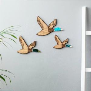Canards volants des années 1950 Art mural en <span class=keywords><strong>bois</strong></span> nostalgique Cadeau de pays unique 3 tailles Décor de canard en <span class=keywords><strong>bois</strong></span> Canards volants Plaques murales suspendues - Product Image 6