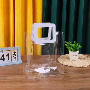 Bolsa de compras de pvc con logotipo impreso personalizado, bolsa gruesa de PVC transparente - Product Image 2