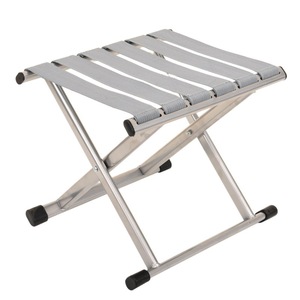 Tabouret pliant en métal rectangulaire, chaise pliable pour le camping en plein air, chaise de jardin, chaise de pêche - Product Image 5