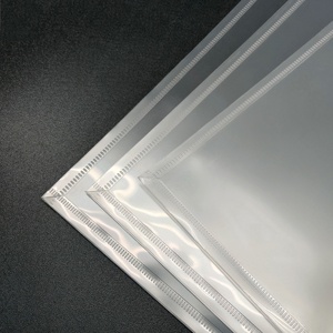 Pochettes A4 à ouverture verticale en plastique, bord ajouré transparent avec trou perforé, pochettes de liaison d'enveloppe avec crochet et attache de boucle - Product Image 6