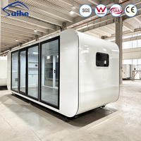 Rumah Prefabrikasi Modular Apple Cabin 6m dengan Kaca Temper Ganda untuk Resor Glamping
