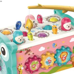 Jouet éducatif interactif multifonctionnel hexagonal Owl Qin pour enfants, jeu de pêche amusant, jeu de la souris et autres activités ludiques - Product Image 4