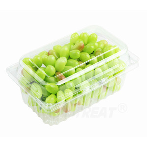 Contenedor de fruta de concha de plástico PET transparente desechable 500g 250g Uvas <span class=keywords><strong>Clamshell</strong></span> - Product Image 6