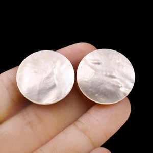 Custom Order <b>Loose</b> Gemstones Natural Mother of <b>Pearl</b> Flat Back Discs Smooth Cabochon in Round (Medium) and All Sizes Available - Product Image 2