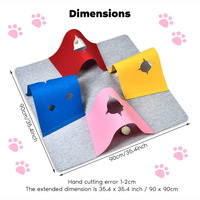 Tunnel pour chat moderne et compact, jouet auto-amusant anti-ennui, respirant, connectable, accessoire pour animaux de compagnie toutes saisons