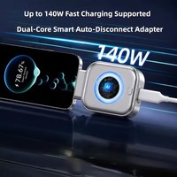 Dispositif d'arrêt automatique pour téléphones mobiles – Détache le chargeur, sépare la batterie à pleine charge – Chargeur USB-C intelligent 140W à arrêt automatique