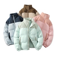 Blouson d'hiver matelassé pour homme, col montant, fermeture éclair, alternative au duvet, décontracté, imperméable, coupe-vent, respirant